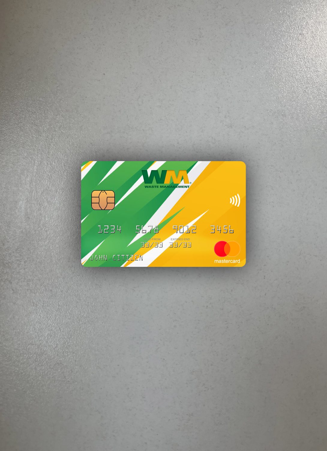 Download USA Waste Management bank mastercard photolook front Photoshop template